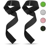 Gradient Fitness Weight Lifting Wrist Straps (2 Pack) | Soft Neoprene Padded 20” Straps. Reduces Injury Risk for Weightlifting, Bodybuilding, Powerlifting, Strength Training, and Deadlifts (Black)