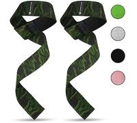 Gradient Fitness Weight Lifting Wrist Straps (2 Pack) | Soft Neoprene Padded 20” Straps. Reduces Injury Risk for Weightlifting, Bodybuilding, Powerlifting, Strength Training, and Deadlifts (Camo)