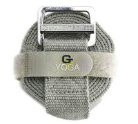 Gradient Fitness Yoga Strap, Friction-Less Easy-Feed Buckle, Super Soft Cotton/Polyester Blend Webbing, Free eGuide. (8 Feet) (Grey)