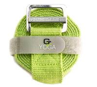 Gradient Fitness Yoga Strap, Friction-Less Easy-Feed Buckle, Super Soft Cotton/Polyester Blend Webbing, Free eGuide. (Green, 8 Feet)