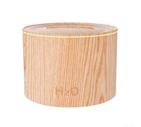 Gradient Flame Humidifier with Colorful LED Lamp & Essential Oil Diffuser, 160mL Auto Shut-Off for Dry Protection, Quiet 20-40dB Operat(Woodgrain)