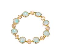Gradient Glass Bracelet Coloured Glaze Bracelet String For The Girl'S Classmates And Friends Big Hoop Earrings for Women (I, A)