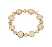 Gradient Glass Bracelet Coloured Glaze Bracelet String For The Girl'S Classmates And Friends Watch Bracelet Set (B, A)