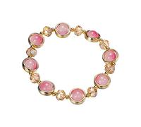 Gradient Glass Bracelet Coloured Glaze Bracelet String For The Girl'S Classmates And Friends Watch Bracelet Set (H, A)