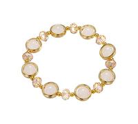 Gradient Glass Bracelet Coloured Glaze Bracelet String For The Girl'S Classmates And Friends Watch Bracelet Set (White, A)