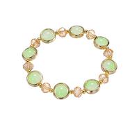 Gradient Glass Bracelet Coloured Glaze Bracelet String For The Girl'S Classmates And Friends Watch Bracelet Set (C, A)