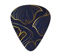 Gradient Golden Linear With Ginkgo Biloba Leaves,12 Pcs Guitar Pick,3 Different Thickness Plectrums for Acoustic Guitar Bass Ukulele (0.46mm 0.96mm 0.71mm)