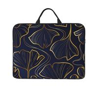 Gradient Golden Linear With Ginkgo Biloba Leaves, 14 Inch Laptop Sleeve, Notebook Bag Laptop Case Sleeve Briefcase with Handle