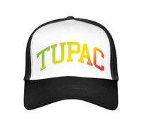 Gradient Logo Trucker Baseball Cap Tupac Shakur Black One Size