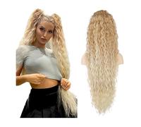 Gradient Long Curly Hair Synthetic Drawstring Ponytail Wig Women's Heat-resistant Ponytail Wig(27T613)