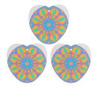 Gradient Mandala Car Air Freshener, 3 Pcs Love form Hanging Air Freshener Cards, Long Lasting Fragrance Scented Cards for Car, Home, Office Gray-style