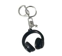 Gradient Music Theme Keychain Detachable Carabiner Clip For Backpack Keys Or Phone Sturdy Alloy Designs Headphone Keychain Charm