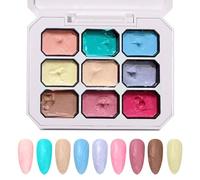 Gradient Nail Paint Gel - Semi-Solid Gel Nail Polish 9 Colours | Long Lasting Chip Resistant Blush | Colour No Wash to Keep Nails Elegant