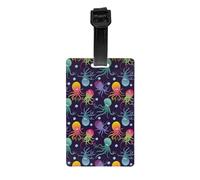 Gradient Octopus Luggage Tags for Suitcases, Travel Bag Suitcase Tags Baggage ID Label Tags - Travel Essentials