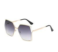 Gradient Oversized Square Sunglasses Women New Luxury Brand Hollow Lens Vintage Alloy Sun Glasses Female Green Shades-2