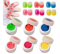 Gradient Painting Gel, Nail Painting Gel, Sponge Pat Manicure, Six-Color Set, Beginner-Friendly And Professional Use, 8ml, Ideal For Women Use