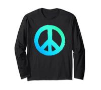 Gradient Peace Symbol Men Peace Sign Long Sleeve T-Shirt