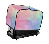 Gradient Pink Blue Geometric Art Toaster Cover 2 Slice Dust Cover for Bread Machine,Small Kitchen Appliance