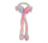Gradient Plush Rabbit Earmuffs With Movable Ears For Women And Kids, Soft Warm Winter Accessories In Blue Violet Deep Pink Light Pink Celestial Blue, One Size Fits All Cozy Ear Warmers(Blue-purple)