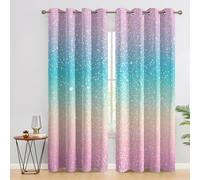 Gradient Polka Dot Curtains Blackout, 66x72 Inch 2 Panels - Ombre Pattern Black Out Curtains, Home Decor, 72 Drop Eyelet Window Drapes for Bedroom, Living Room HO&167