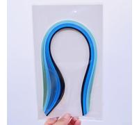 Gradient Quilling Paper Strips 5mm x 39cm - 200-Piece Colourful Craft Set for Paper Quilling, DIY Decoration & Origami Crafts(blue)