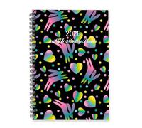 Gradient Rabbits and Hearts 2026 Planner A5 To Do List Notebook Daily Journal 2026 Mens Diary Diary Journal for Holiday Week To View Monthly Year Planner with Dotted Line Note Page Slim