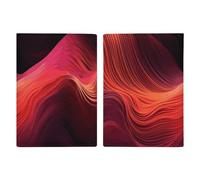 Gradient Red Passport Holder, ID Card Protector Case Passport Holder with Slot Passports Travel Wallet Document Cover for Women And Men