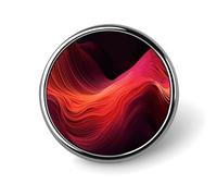 Gradient Red Round Badge Cute Brooch Hats Jackets Decor Personalized Lapel Pin Clothing Jewelry Accessories for Wedding Party Gift