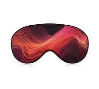 Gradient Red Sleep Mask for Women Men Side Sleeper Eye Cover with Adjustable Strap Soft Breathable Blackout Mask Slip-Free Deep Sleeping Travel Essentials