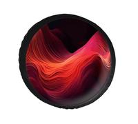 Gradient Red Spare Tire Cover PVC Leather Spare Wheel Cover Dustproof Waterproof Jeep Tire Cover for 28inch Camper, RV Trailer, Truck, SUV Fit Diameter 28-34 Inch