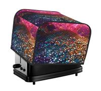 Gradient Sequin Sparkle Print 4-Slice Toaster Cover Stylish Protector Appliance For Kitchen Dorm Home Daily Use