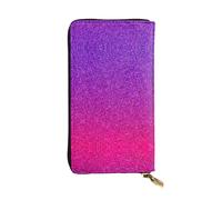 Gradient Sequin Sparkle Print Leather Long Clutch Wallet – Fashionable Personalized Wallet, Multiple Card Slots, Gift Ready, Black, One Size