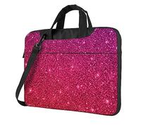 Gradient Sequin Sparkle Printed Laptop Bag 13/14/15.6 Inch, Ultra-Thin Laptop Case Sleeve With Shoulder Strap, Computer Briefcase Cover For Men Women 15.6 Inch