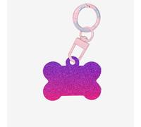 Gradient Sequin Sparkle Printing Acrylic Dog Bone Ornament,Dog Tags Personalized Pet Ornament, Key Chain Bone Shaped Id Tags