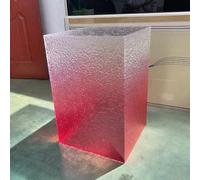 Gradient Textured Acrylic Risers Stands Boxes Cubes for Retail Party Exhibition Elevate Displays with Clear Colorful Designs Acrylic Display Stands(Red,40x40x30cm(16x16x12))