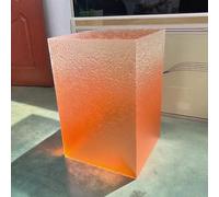 Gradient Textured Acrylic Risers Stands Boxes Cubes for Retail Party Exhibition Elevate Displays with Clear Colorful Designs Acrylic Display Stands(Orange,40x40x30cm(16x16x12))