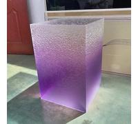 Gradient Textured Acrylic Risers Stands Boxes Cubes for Retail Party Exhibition Elevate Displays with Clear Colorful Designs Acrylic Display Stands(Purple,40x40x30cm(16x16x12))