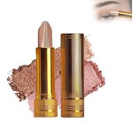 Gradient three-color eyeshadow stick, waterproof and long-lasting two-color eyeshadow, retractable and portable, one-step to create a shiny makeup, smooth and smudged