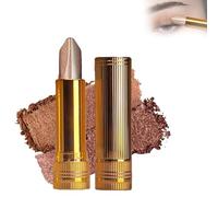 Gradient three-color eyeshadow stick, waterproof and long-lasting two-color eyeshadow, retractable and portable, one-step to create a shiny makeup, smooth and smudged