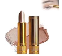 Gradient three-color eyeshadow stick, waterproof and long-lasting two-color eyeshadow, retractable and portable, one-step to create a shiny makeup, smooth and smudged