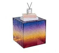 Gradient Water Ripple Acrylic Cube Side Table Colorful Decorative Acrylic Block for Home Office Retail Display Wedding Events Multiple (Multi,10x10x100cm4x4x39in)