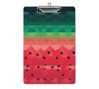 Gradient Watermelon Clipboard 8.5×12.5 Inch Acrylic Clip Board with Metal Clip A4 Letter Size Decorative Clipboard Cute Hanging Clipboards for Office, Teacher, Nurse, Doctor,