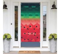 Gradient Watermelon Door Banners for Front Doors, Spring Summer Decorative Door Cover Welcome Porch Banner Decoration Hanging Wall Background for Party Supplies Indoor Outdoor Home Decor