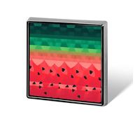 Gradient Watermelon Lapel Pin Cute Metal Brooch Pin Fashionable Square Badge for Shirts, Hats, Jackets Unique Fashion Accessories Gift for Men & Women