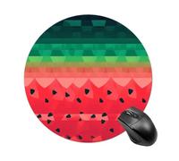 Gradient Watermelon Mouse Pad Round Laptop Mouse Mat Cute Computer Mousepad Keyboard Pad Non-Slip Desk Pads for Gaming Office Work Home