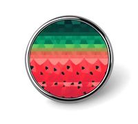 Gradient Watermelon Round Badge Cute Enamel Lapel Pin Brooches Button Pin Personalized Clothing Decoration Unisex Badge Holder Hats Bags Shirts Decor