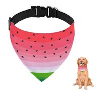 Gradient Watermelon Slice Dog Bandana With Adjustable Strap D Ring Dog Neckerchief Pet Bibs Triangle Pet Triangle Neckerchief Accessories Puppy Dogs Cats Decor Machine Washable