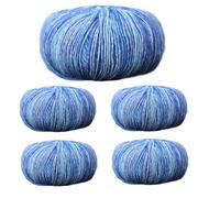 Gradient Yarn, Cotton Multi-Colour Yarn, 5 x Colourful Pack, Soft Shawl and Scarf Yarns, Premium Knitting and Crochet Supplies for Sweaters, Clothes, 3.94 x 3.94 x 2.76 inches, Accessories