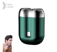 Gradientiscolor 2025 New Upgrade Pocket Shaver USB Mini Shavers, 2025 New Upgrade Pocket Shaver USB Mini Shavers for Men,Rechargeable Waterproof, Model Mini Dual-Head (Green)