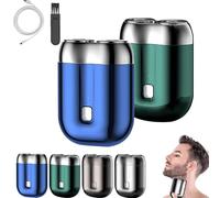 Gradientiscolor 2025 New Upgrade Pocket Shaver USB Mini Shavers, New Model Mini Dual-Head Electric Shaver, Dual-Head Portable Mini Electric Shaver for Home and Travel (2PCS-3)